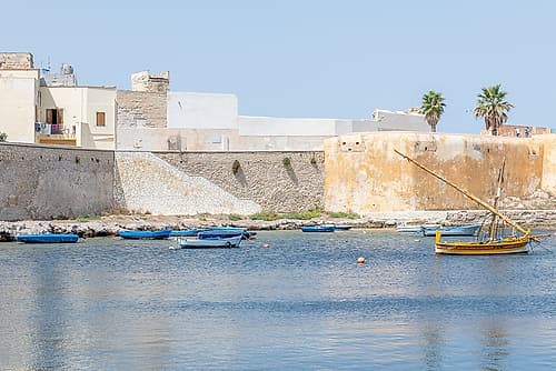 Fortified Harbor with Fishing Boats, Essaouira, Morocco Art Print