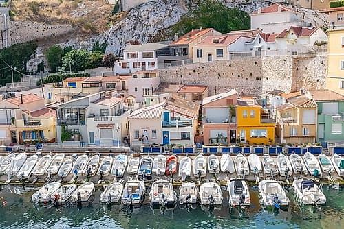 Vallon des Auffes Fishing Harbor, Marseille, France Art Print