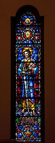 Stained Glass, Highlands Methodist Episcopal Church at Five Points, Birmingham, Alabama II Art Print