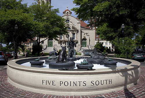 Five Points South Fountain, Birmingham, Alabama I Art Print