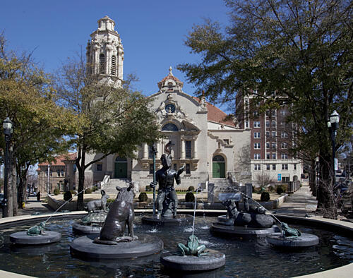 Five Points Fountain by Frank Fleming in Birmingham, Alabama I Art Print