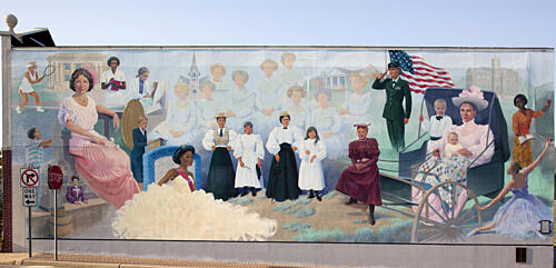 Mural, Women of the Wiregrass, 126 N. St. Andrews Street, Dothan, Alabama Fashion Print