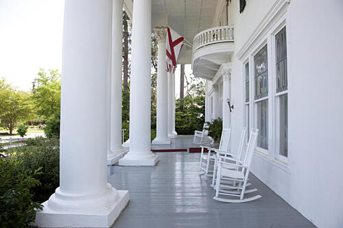 Front Porch, Shorter Mansion, Eufaula, Alabama Art Print