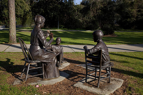 Statue of Marietta Johnson, Fairhope, Alabama Art Print