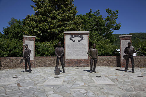 Bronze Statues, Members of Alabama in Fort Payne, Alabama Art Print