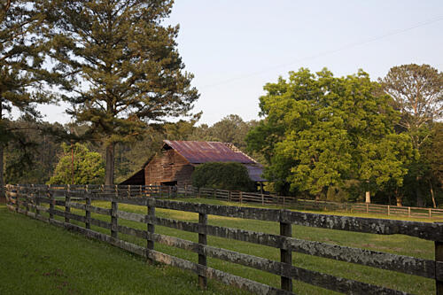 Barns and Rural Scenes on Route 11 Near Gadsden, Alabama I Art Print