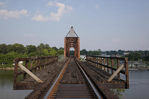 Historic Train Bridge in Gadsden, Alabama II Art Print