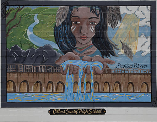 Mural at Colbert County High School, Leighton, Alabama Art Print