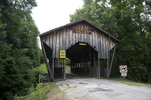 Covered Bridge Near Tannehill Ironworks, Mccalla, Alabama Art Print
