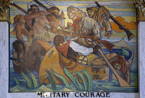 Mural Military Courage by John Augustus Walker, Mobile, Alabama Art Print