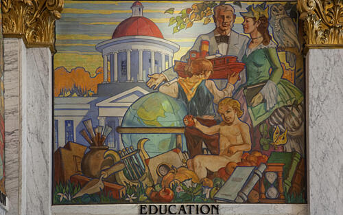 Mural Education by John Augustus Walker, Mobile, Alabama Art Print