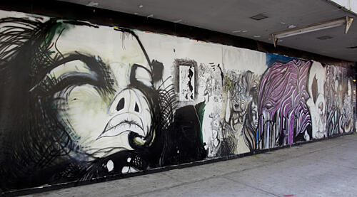 A Hand Painted Mural Graces Dauphin Street in Mobile, Alabama Art Print
