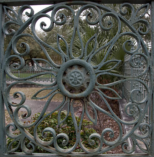 A Cast Iron Gate in the Historic District of Mobile, Alabama Art Print