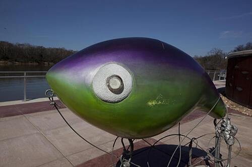 Fish Art Along the Riverwalk in Montgomery, Alabama II Art Print