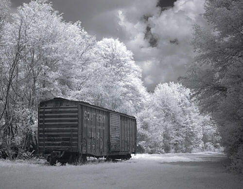 Old Train Car Found in a Back Lot of the Warehouse District, Selma, Alabama Art Print