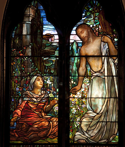 Tiffany Stained Glass Windows, St. Pauls Episcopal Church, Selma, Alabama I Art Print
