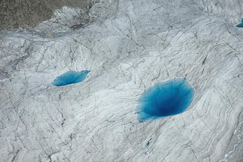 Detail of Ruth Glacier, Glacial Moulin, Denali National Park, Alaska Art Print