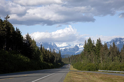 Scenic Seward Highway in the Chugach National Forest, Alaska Art Print