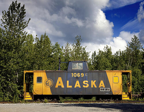 Old Railroad Box Car, Alaska Art Print