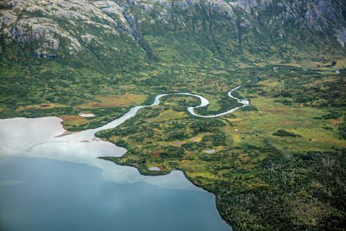 Traveling from Anchorage to Brooks Falls in Kenai National Park in Alaska III Art Print