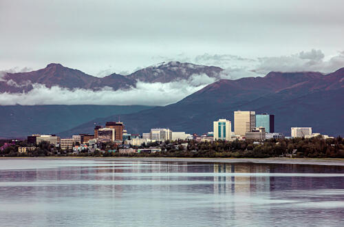 Anchorage in Southcentral Alaska, at the Terminus of the Cook Inlet Art Print