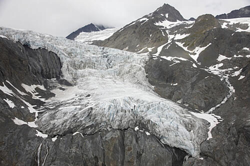 Aerial View of Glacier, Prince William Sound, Alaska Art Print