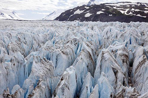 Aerial Details of Glacier, Prince William Sound, Alaska Art Print
