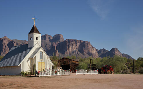 Elvis Presley Chapel, Superstition Mountain Museum, Apache Junction, Arizona I Art Print