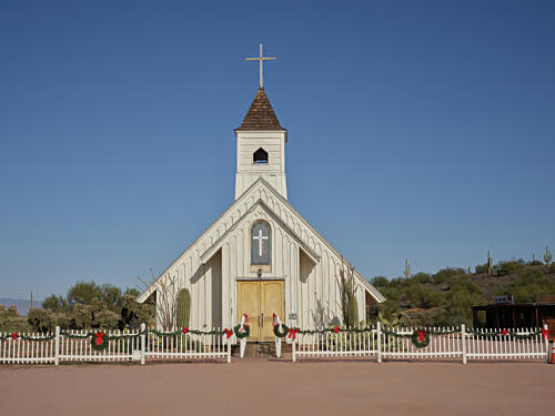 Elvis Presley Chapel, Superstition Mountain Museum, Apache Junction, Arizona II Art Print