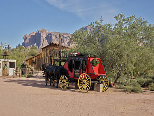 Stagecoach at the Superstition Mountain Museum, Apache Junction, Arizona I Art Print