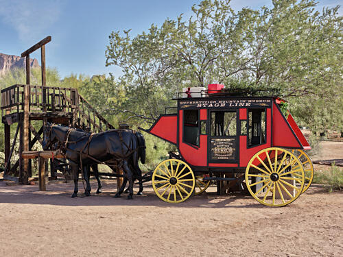 Stagecoach at the Superstition Mountain Museum, Apache Junction, Arizona II Art Print