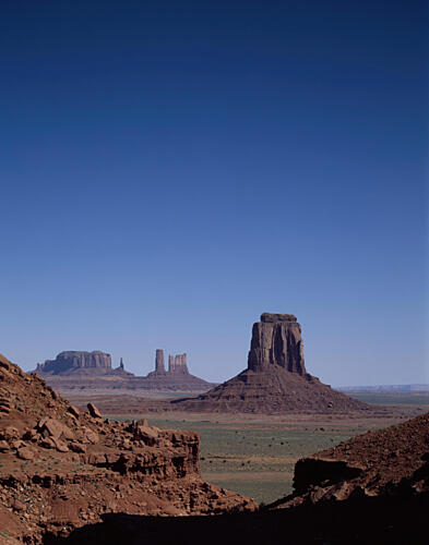Monument Valley Navajo Tribal Park, Which Is Mostly in Arizona but Spills into Utah Art Print