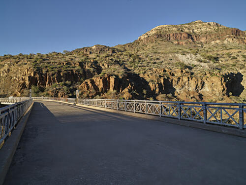 Bridge over the Salt River Canyon, Tonto National Forest in Arizona Art Print