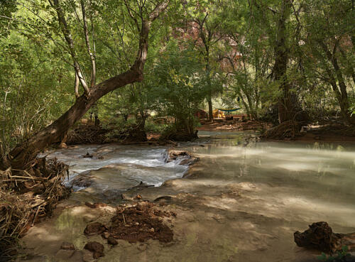 Havasu Creek Between Mooney Falls and Havasu Falls Deep in Arizonas Havasu Canyon Art Print
