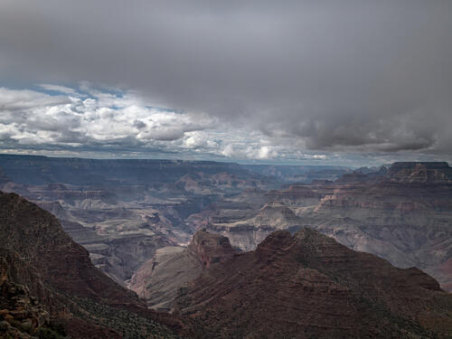 Storm Clouds Enhance the Remote Majesty of the Grand Canyon in North-Central Arizona I Art Print