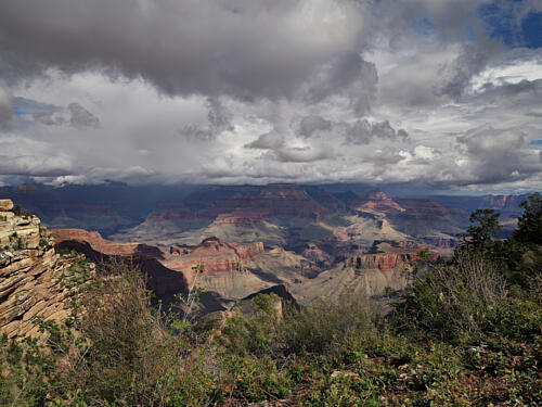 Storm Clouds Enhance the Remote Majesty of the Grand Canyon in North-Central Arizona IV Art Print