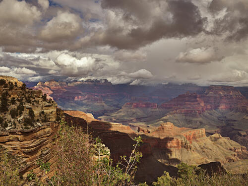 Storm Clouds Enhance the Remote Majesty of the Grand Canyon in North-Central Arizona VI Art Print