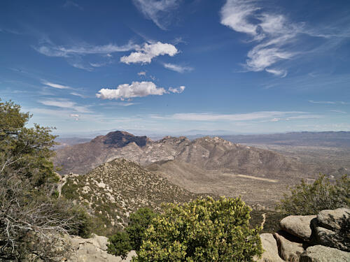 View from Kitt Peak of the Quinlan Mountains on the Tohono OOdham Indian Nation, Arizona Art Print
