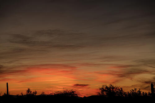 Sunset Near Cave Creek, Arizona Art Print
