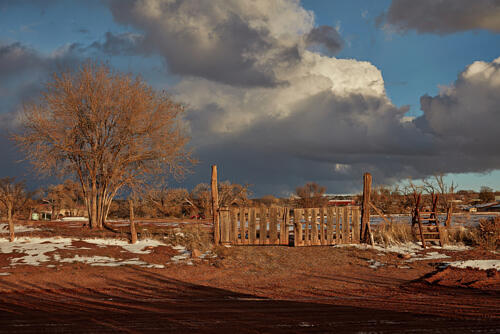 Stockade Remnant at the Hubbell Trading Post, Navajo Nation Land in Far-Northeast Arizona I Art Print