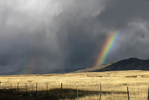 Rainbow Outside the Settlement of Humbolt-Dewey, Near Prescott, Arizona Art Print