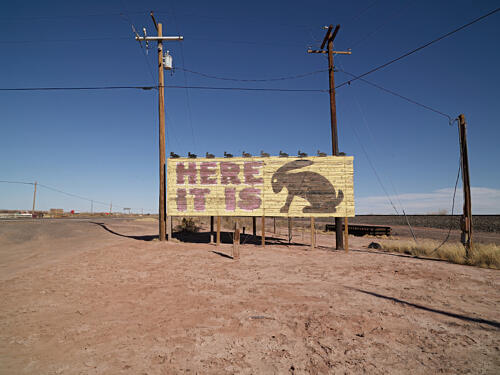 Sign for the Jack Rabbit Trading Post Along U.s. Route 66 Joseph City, Arizona Art Print
