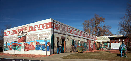 The Kane County Tourism Office in Kanab on the Arizona Border II Art Print