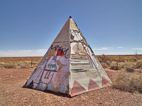 Remnants of Meteor City on Historic U.s. Route 66 in Coconino County in Arizona Art Print