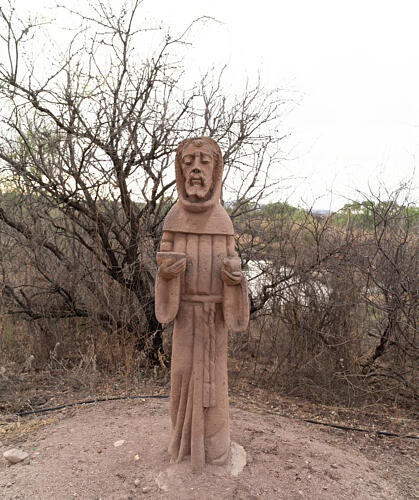 Statue at Las Laguna de Anza Wetlands in Nogales, Arizona Art Print