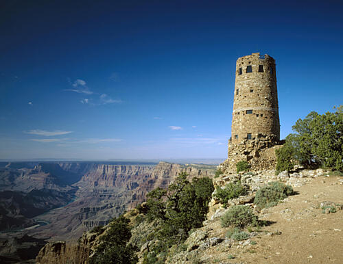 Arizonas Grand Canyon Watch Tower Desert View Watchtower, North Rim Art Print
