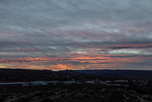 Sunset over Page, Arizona Art Print