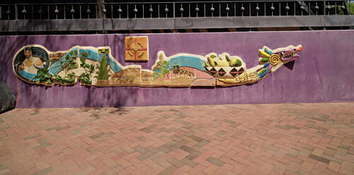 Artwork on a Wall of the Phoenix Art Museum in Phoenix, Arizona Art Print
