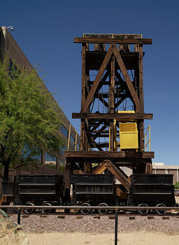 Mining Headframe, the Arizona Mining and Minerals Museum in Phoenix, Arizona Art Print