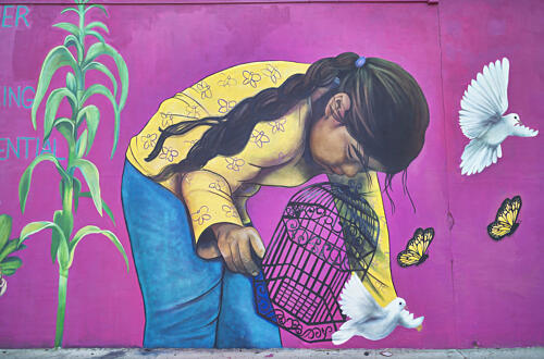 Linda Hinojos Dedicated This Mural That She Created in Phoenix, Arizona, to Dreamers Art Print